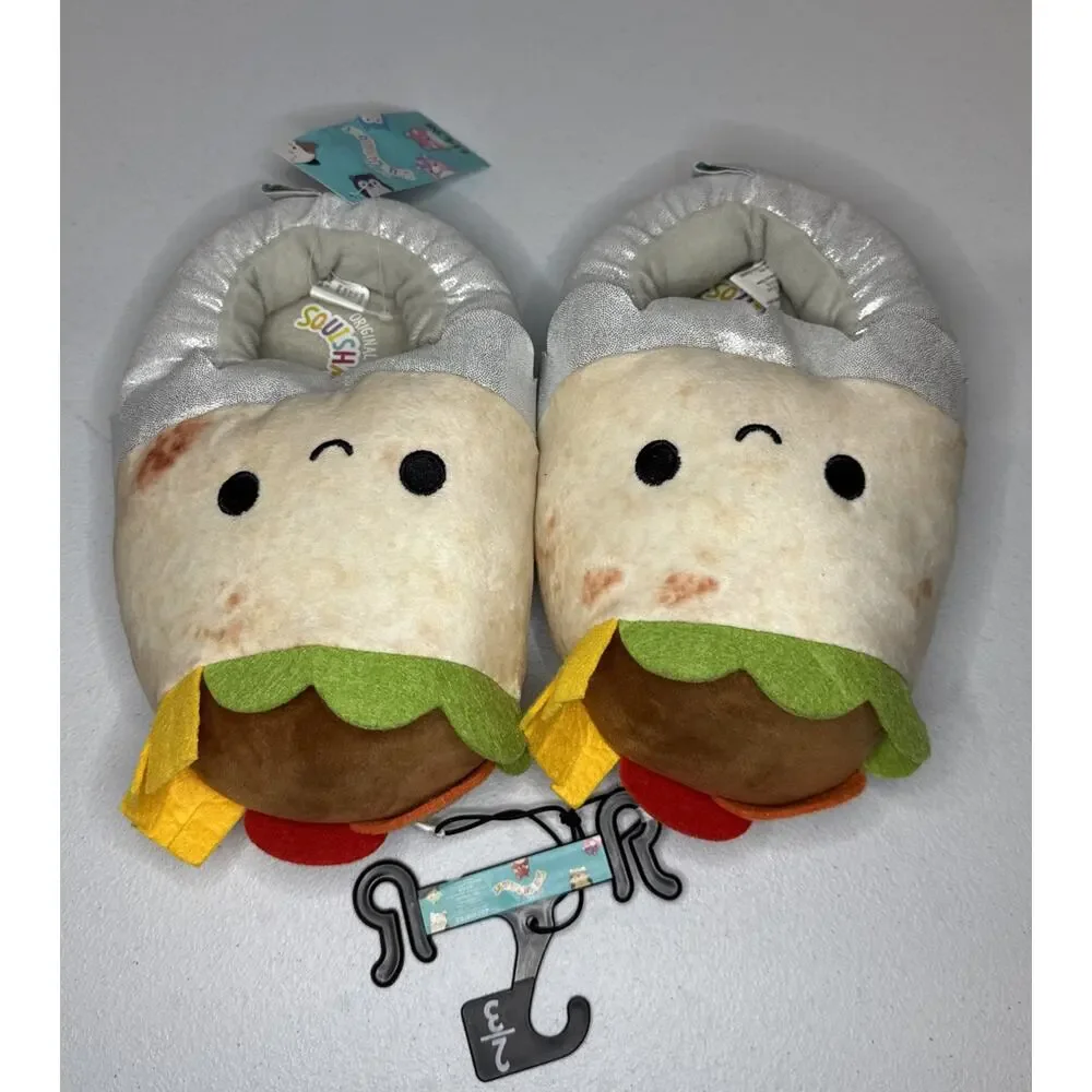 Squishmallows Kids Bernardo the Burrito Plush Slipper Girls Size 2/3
